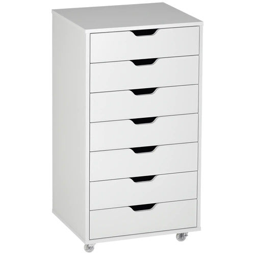 7-Drawer Vertical File Cabinet, Home Office Storage, 18.7