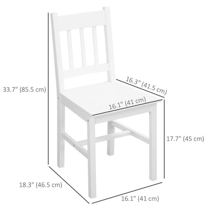 Dining Chairs Set of 2, Kitchen Chair, Pine Wood, White Bar Stools at Gallery Canada