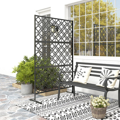 Metal Outdoor Privacy Screen, Freestanding Divider, 78" x 48", Black Side Awnings at Gallery Canada