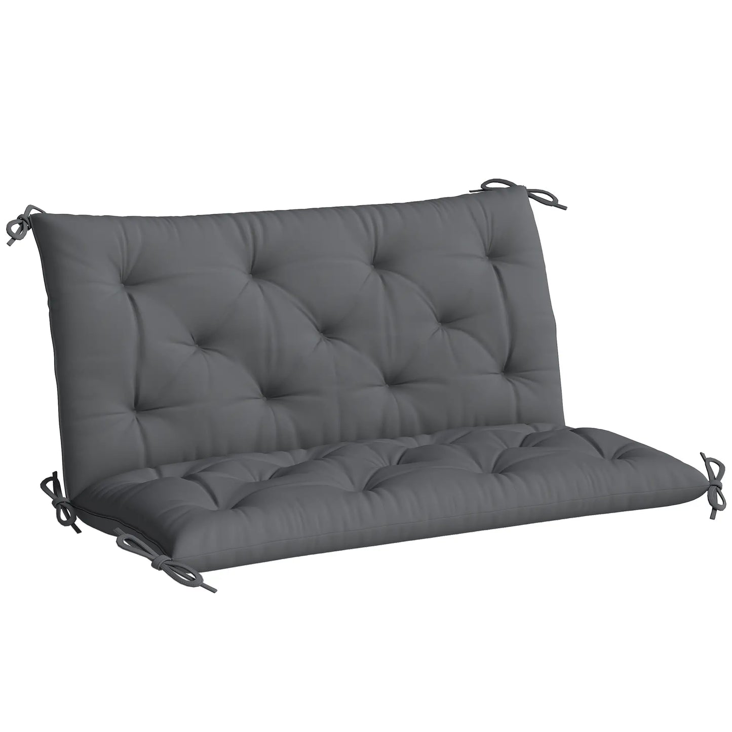 Porch Swing Cushion, Garden Bench Cushion with Backrest, Non-Slip, 39.4" x 38.6", Dark Grey Patio Chair Cushions Dark Grey at Gallery Canada