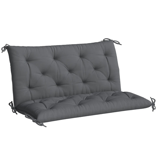 Porch Swing Cushion, Garden Bench Cushion with Backrest, Non-Slip, 39.4" x 38.6", Dark Grey Patio Chair Cushions Dark Grey at Gallery Canada