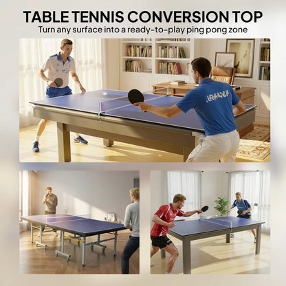 9 ft Folding Ping Pong Table Top, Pool Table Conversion, Blue Game Tables at Gallery Canada