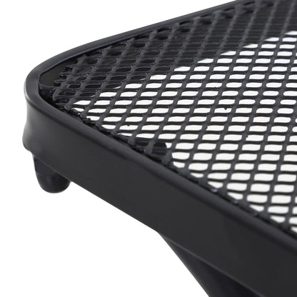 18"x18"x20" Square Metal Bistro Table, Outdoor Patio Coffee Desk, Black Outdoor Dining Sets at Gallery Canada