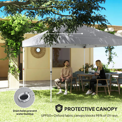 10' x 10' Pop Up Canopy Tent, Adjustable Height, Light Grey Pop Up Canopies at Gallery Canada