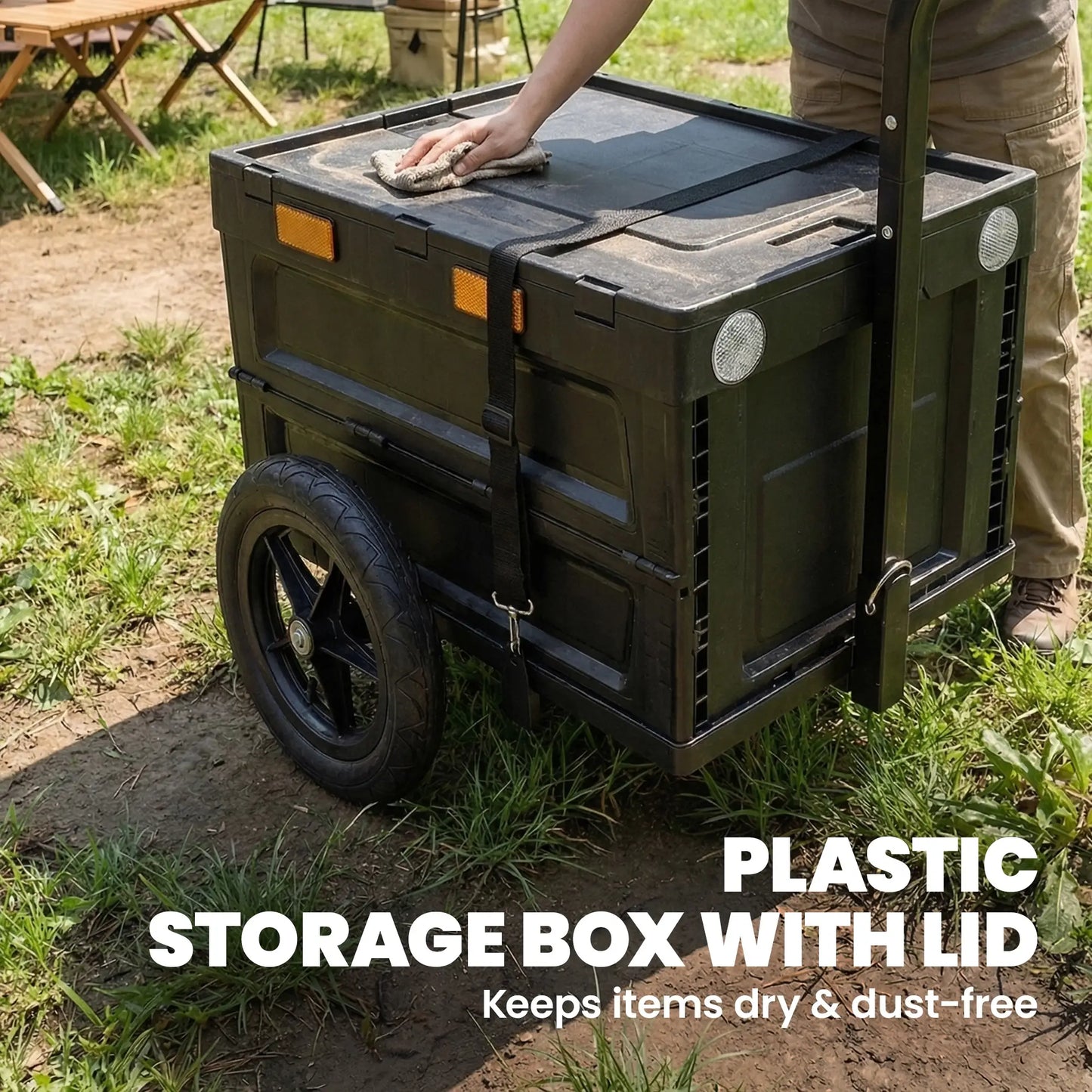 Bike Trailer, Foldable Storage Box With Lid, Quick Release Wheels Bike Cargo Trailers at Gallery Canada