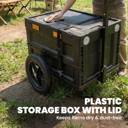 Bike Trailer, Foldable Storage Box With Lid, Quick Release Wheels Bike Cargo Trailers at Gallery Canada
