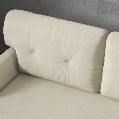 58" 2 Seat Sofa, Modern Love Seat, Upholstered Couch, Solid Wood Frame, Beige 2-Seater Sofas at Gallery Canada