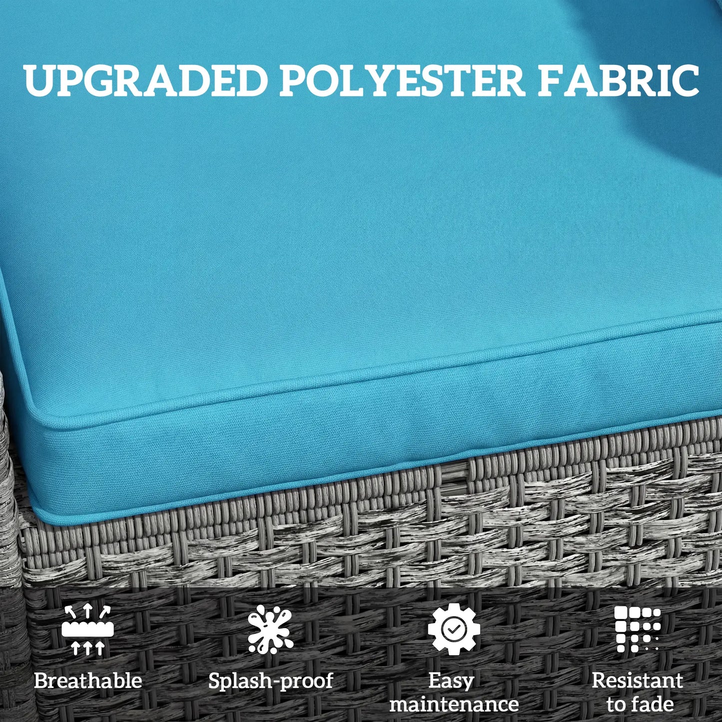 Patio Chair Cushions Set, 2 Seat Cushion Back Pillows, Turquoise Patio Chair Cushions at Gallery Canada