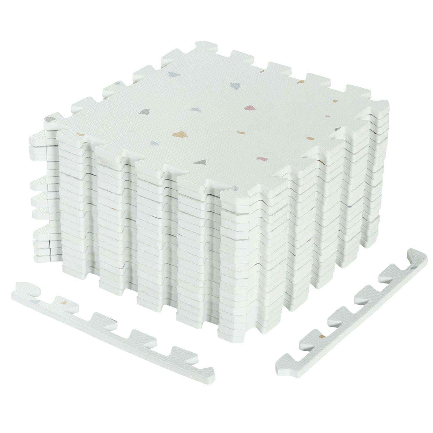 EVA Interlocking Foam Floor Tiles for Floor and Joint Protection, Light Gray Decorative Fencing & Flooring at Gallery Canada