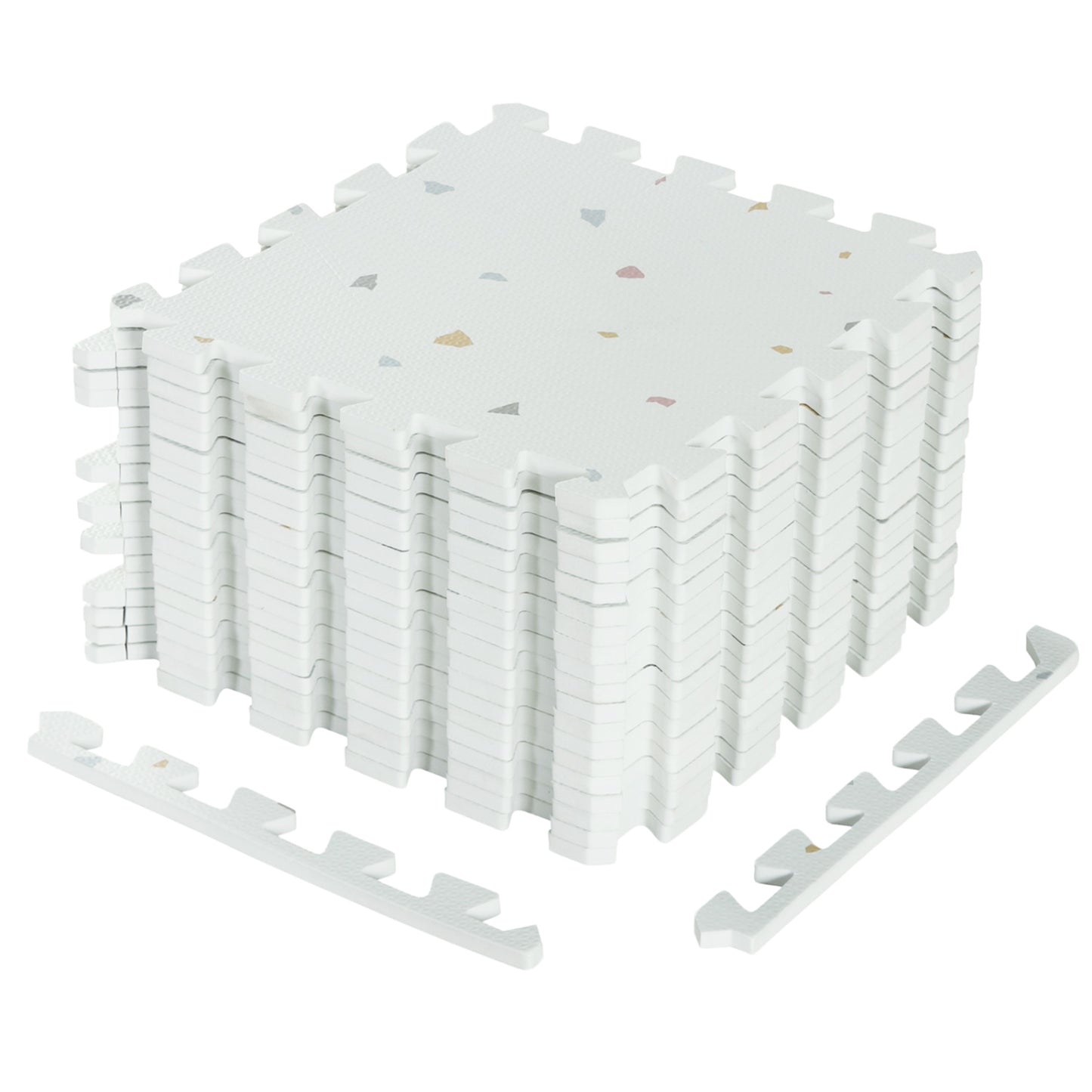 EVA Interlocking Foam Floor Tiles for Floor and Joint Protection, Light Gray Decorative Fencing & Flooring at Gallery Canada