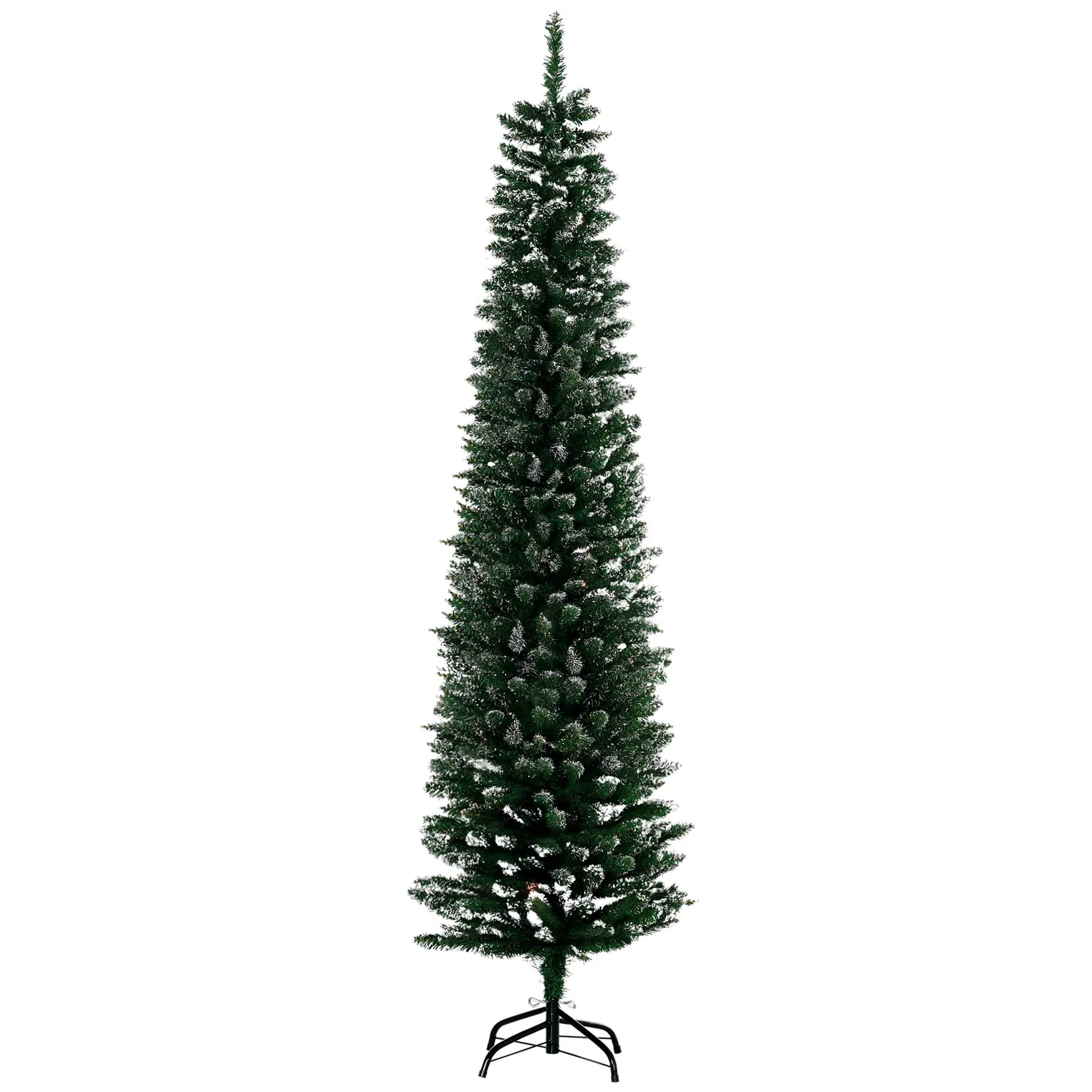 6FT Artificial Snow Dipped Christmas Tree, Foldable Stand, Green Artificial Christmas Trees Green at Gallery Canada