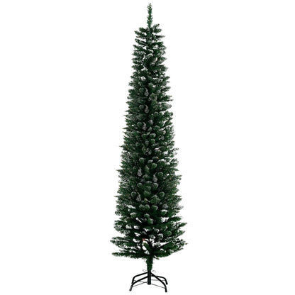 6FT Artificial Snow Dipped Christmas Tree, Foldable Stand, Green Artificial Christmas Trees Green at Gallery Canada