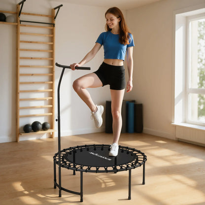 40" Foldable Rebounder Trampoline, Quiet Bungee, Black Trampolines at Gallery Canada