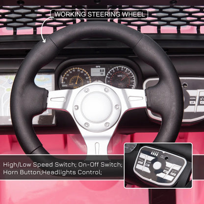 12V Electric Truck, Off Road Remote Control, Adjustable Speed, Ride on Car, Pink Electric Toy Cars at Gallery Canada