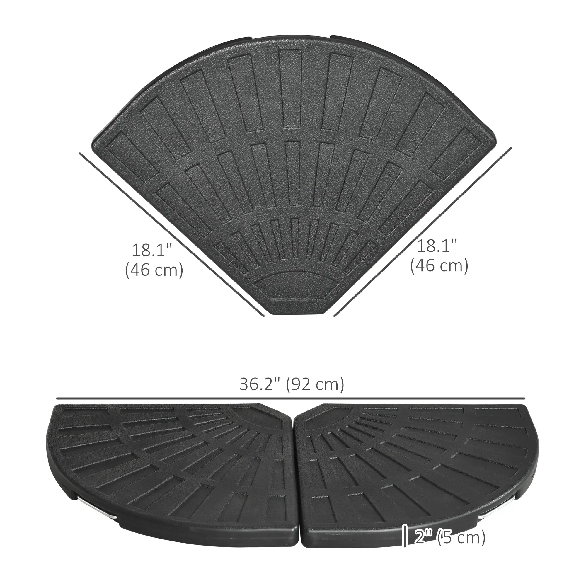 2-Piece Umbrella Weights, Heavy Duty, for Cantilever Parasols, Black Umbrella Bases at Gallery Canada