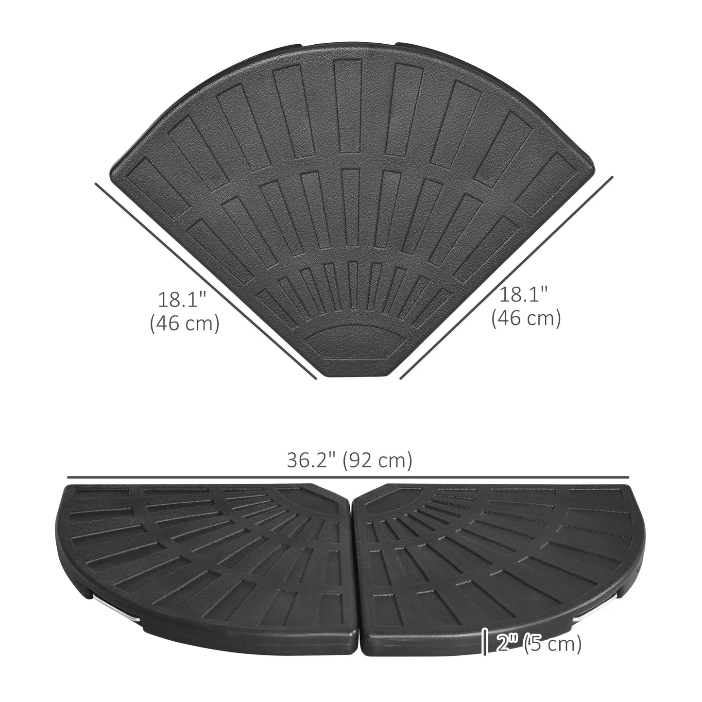 2-Piece Umbrella Weights, Heavy Duty, for Cantilever Parasols, Black Umbrella Bases at Gallery Canada
