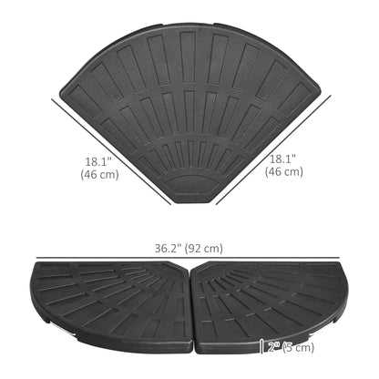 2-Piece Umbrella Weights, Heavy Duty, for Cantilever Parasols, Black Umbrella Bases at Gallery Canada