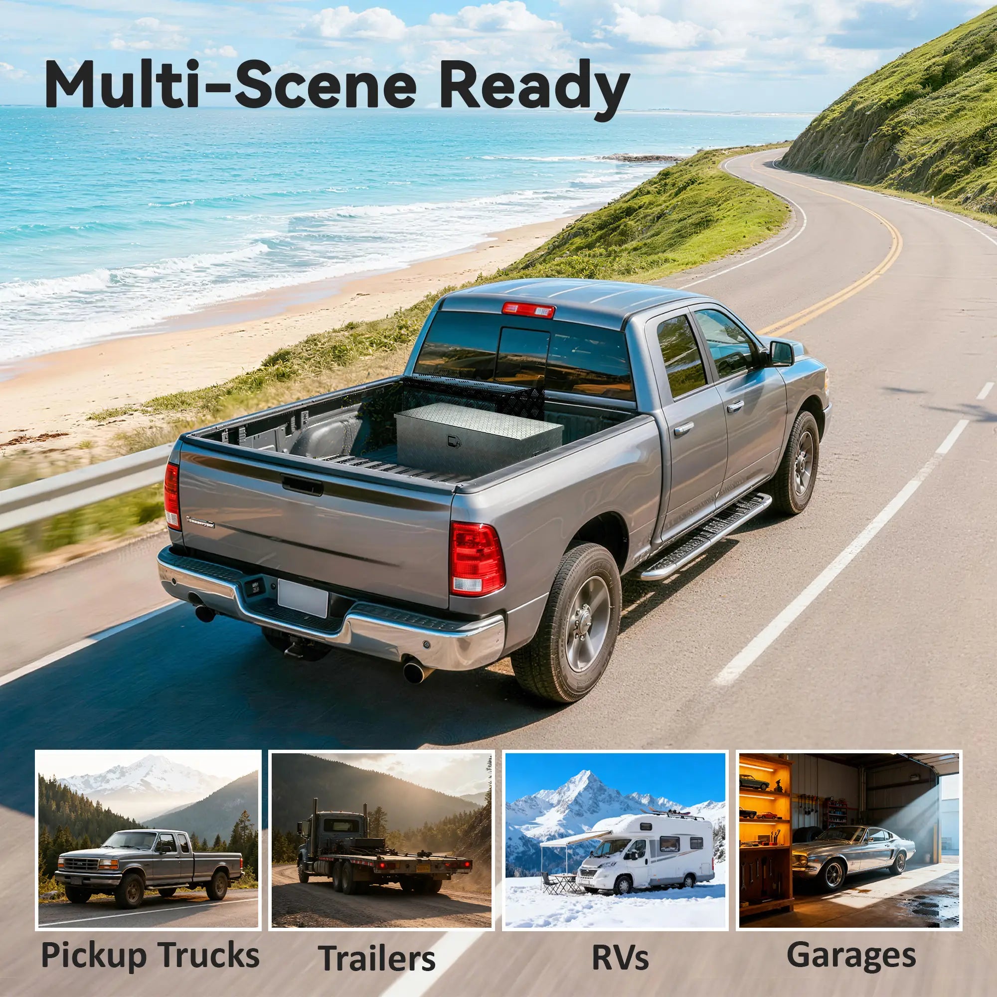 30 Inch Truck Bed Tool Box, Heavy Duty Aluminum Diamond Plate Trailer Tongue Box Tool Organizers at Gallery Canada