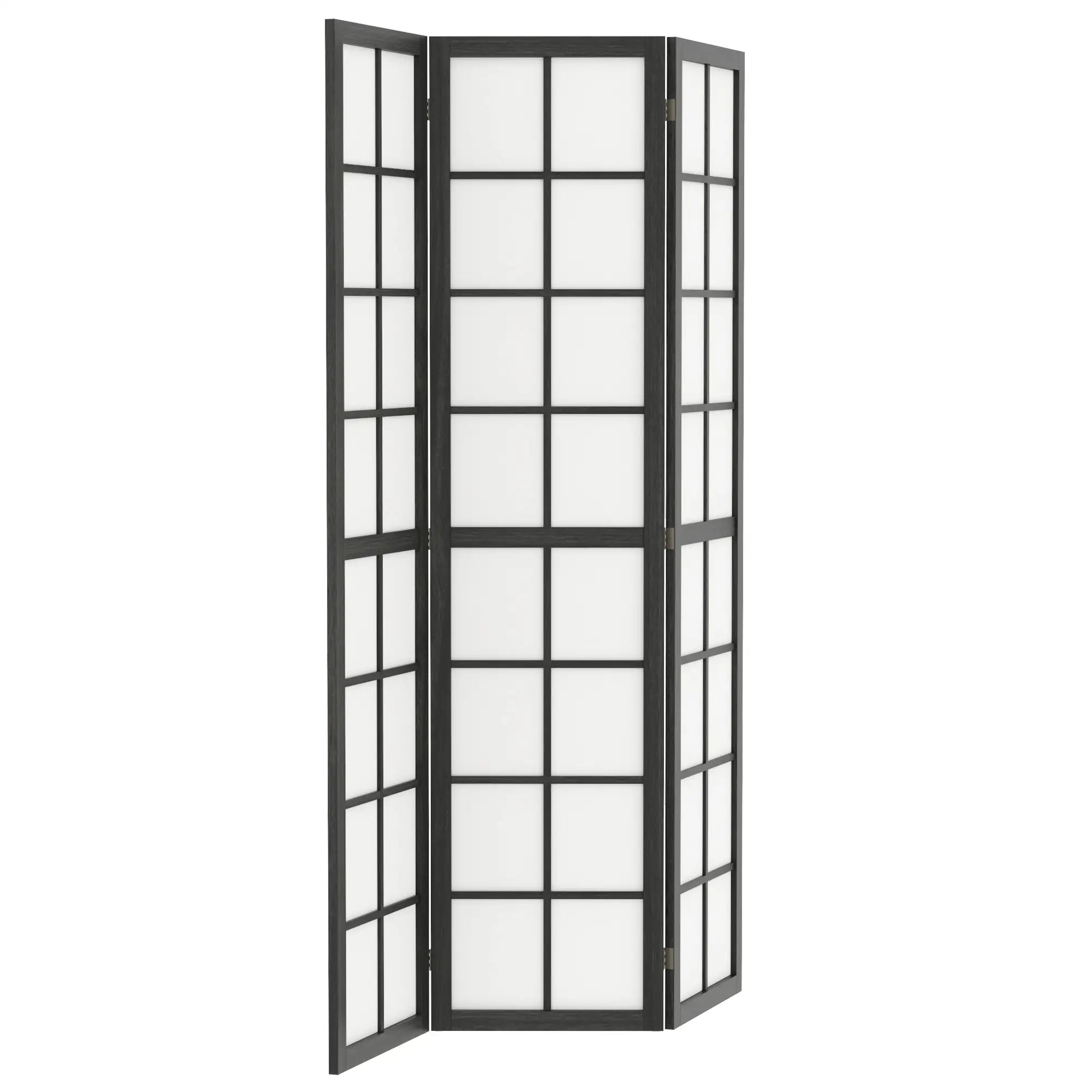 3 Panel Room Divider, 5.6 ft Folding Partition, Black Room Dividers Black, White at Gallery Canada