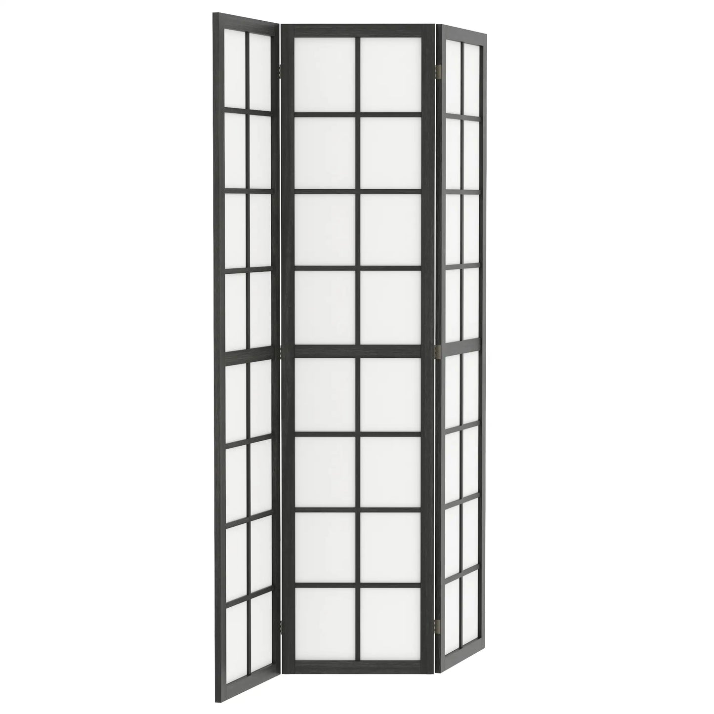 3 Panel Room Divider, 5.6 ft Folding Partition, Black Room Dividers Black, White at Gallery Canada