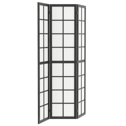 3 Panel Room Divider, 5.6 ft Folding Partition, Black Room Dividers Black, White at Gallery Canada