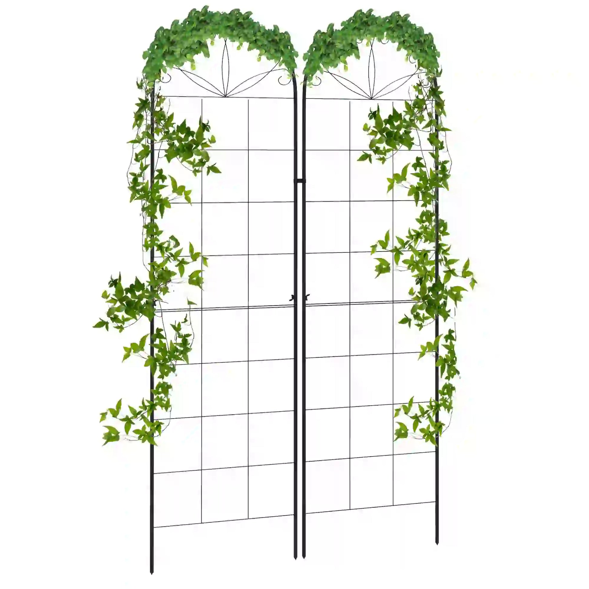 2 Pcs Metal Garden Trellis, Outdoor Plant Support for Climbing Plants Plant Stands at Gallery Canada