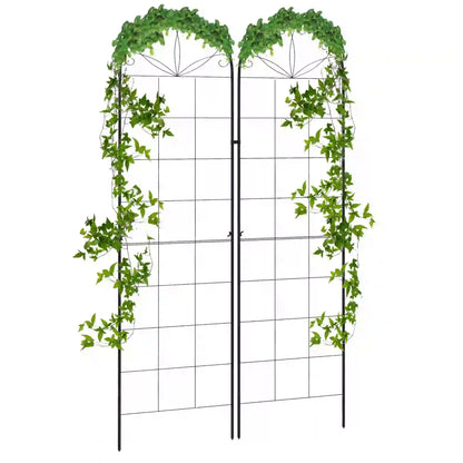 2 Pcs Metal Garden Trellis, Outdoor Plant Support for Climbing Plants Plant Stands at Gallery Canada