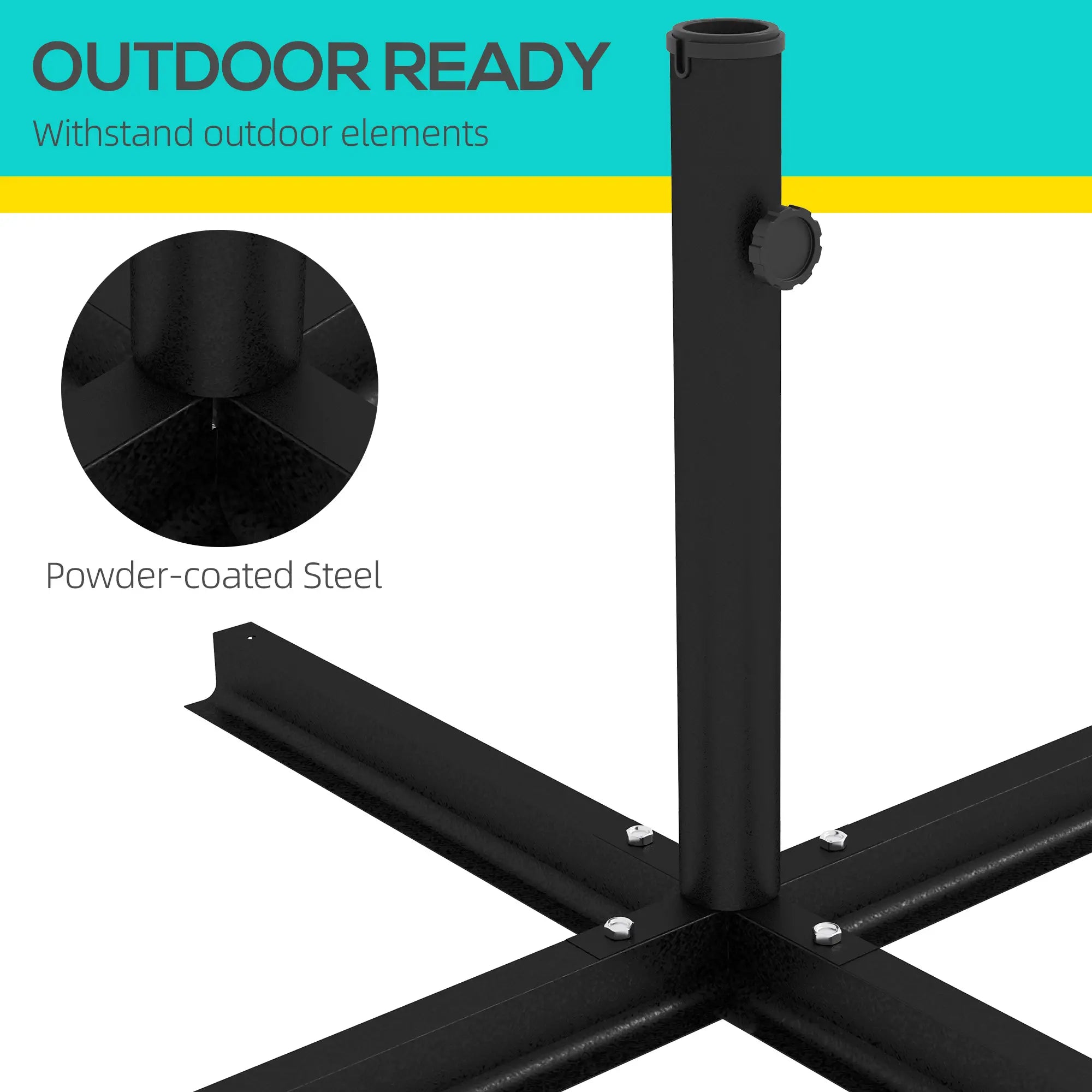 Universal Cross Brace Stand, Small Offset Or Large Market Umbrella, Black Umbrella Bases at Gallery Canada