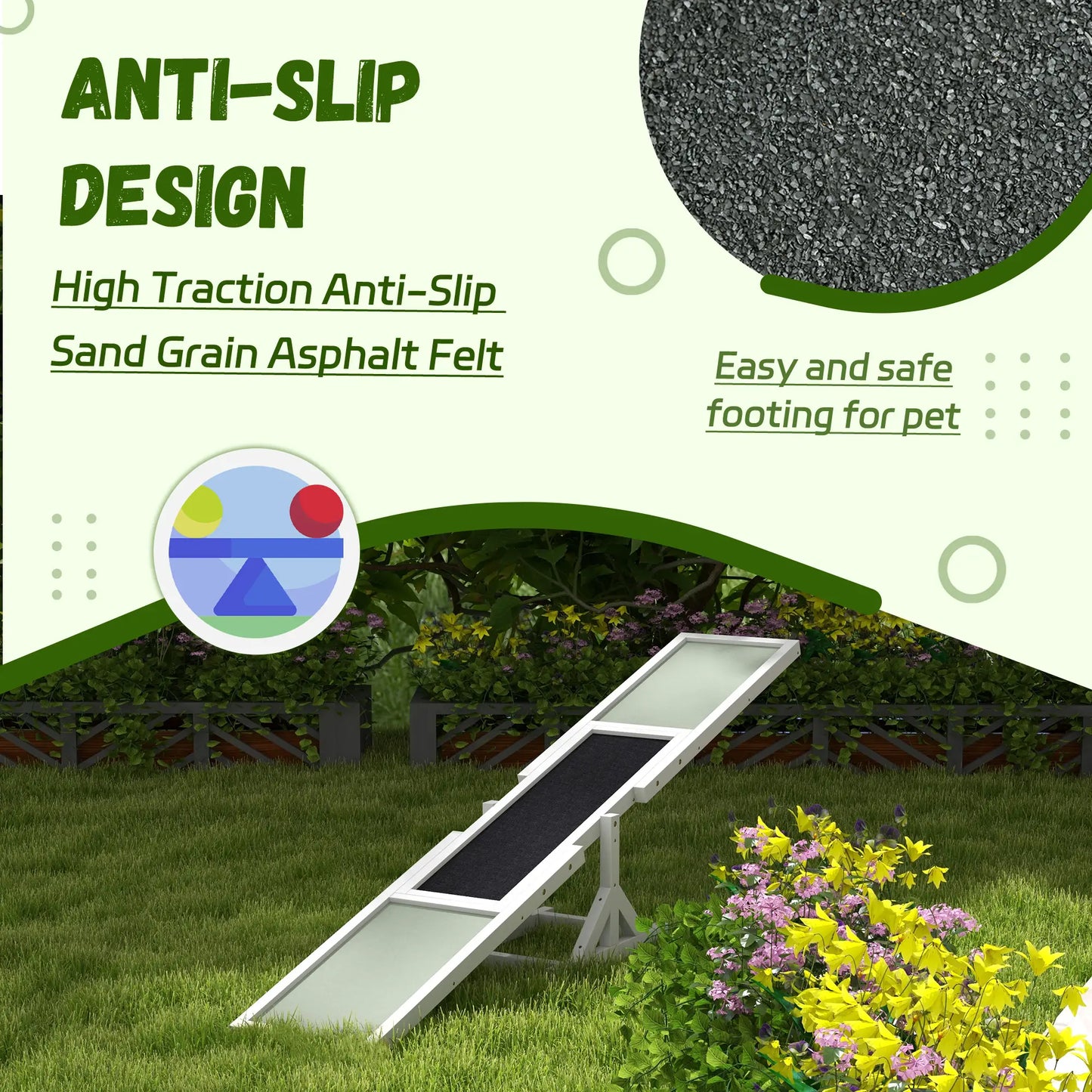 Wood Pet Seesaw, Dog Agility Training Equipment, Weather Resistant, White Dog Agility Training Equipment at Gallery Canada