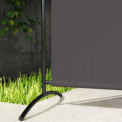 Single Panel Room Divider, UV30+ Privacy Screen, Dark Grey Side Awnings at Gallery Canada