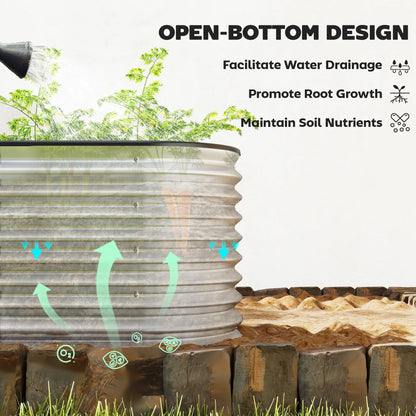 Galvanized Raised Garden Bed, 6X2X2 Ft, Silver Galvanized Planter Boxes at Gallery Canada