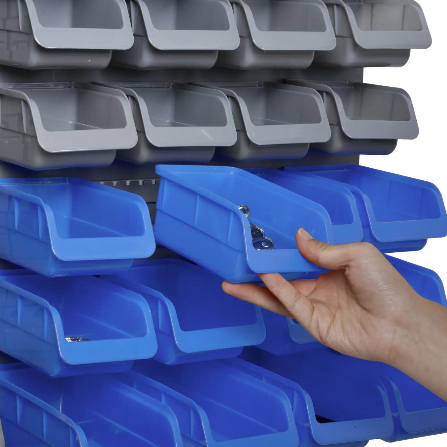 44PC Wall Mounted Storage Bins, Hardware Organizer, Blue Tool Organizers at Gallery Canada