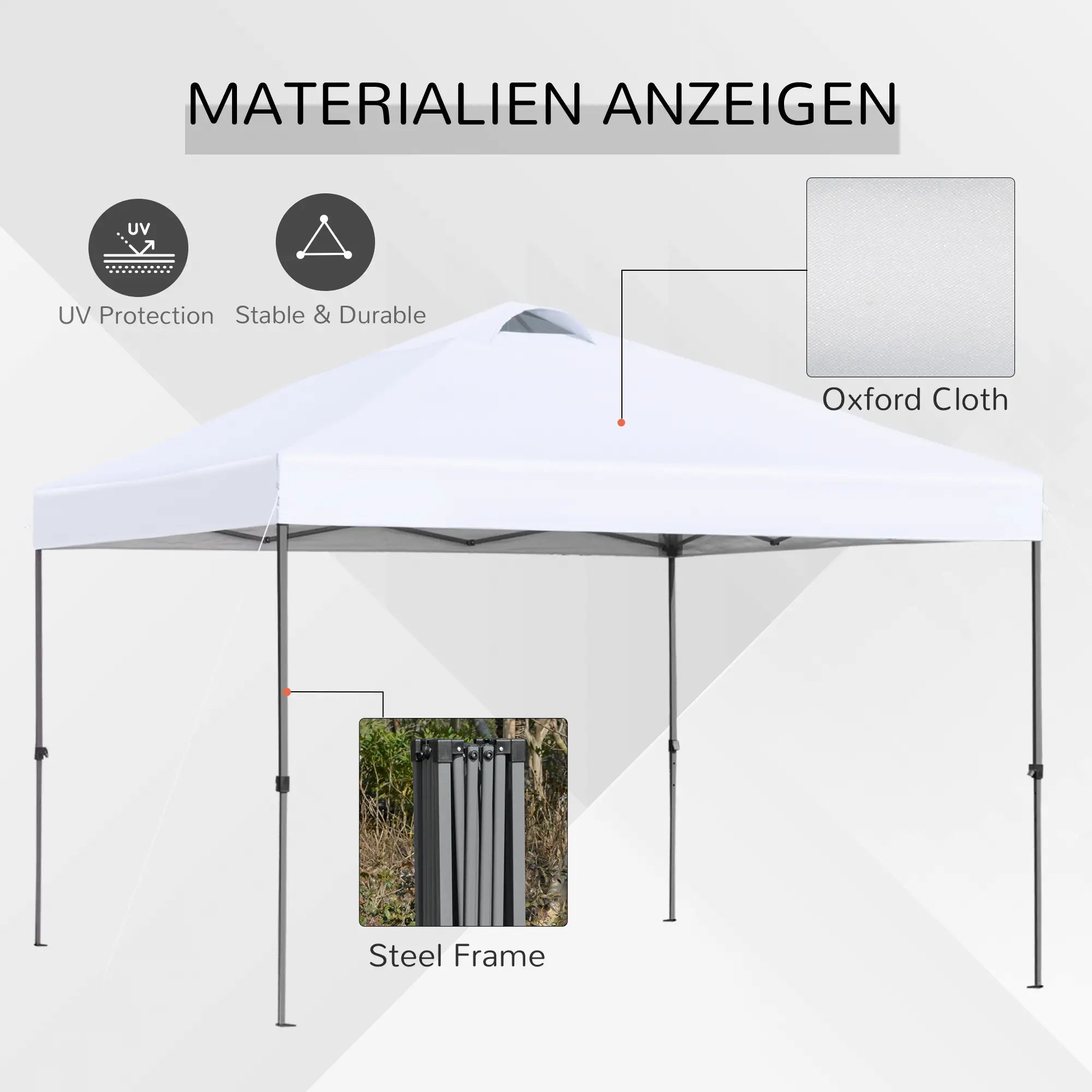 10' x 10' Pop Up Canopy Tent, Airy Top Vents, Wheeled Carry Bag, White Pop Up Canopies at Gallery Canada