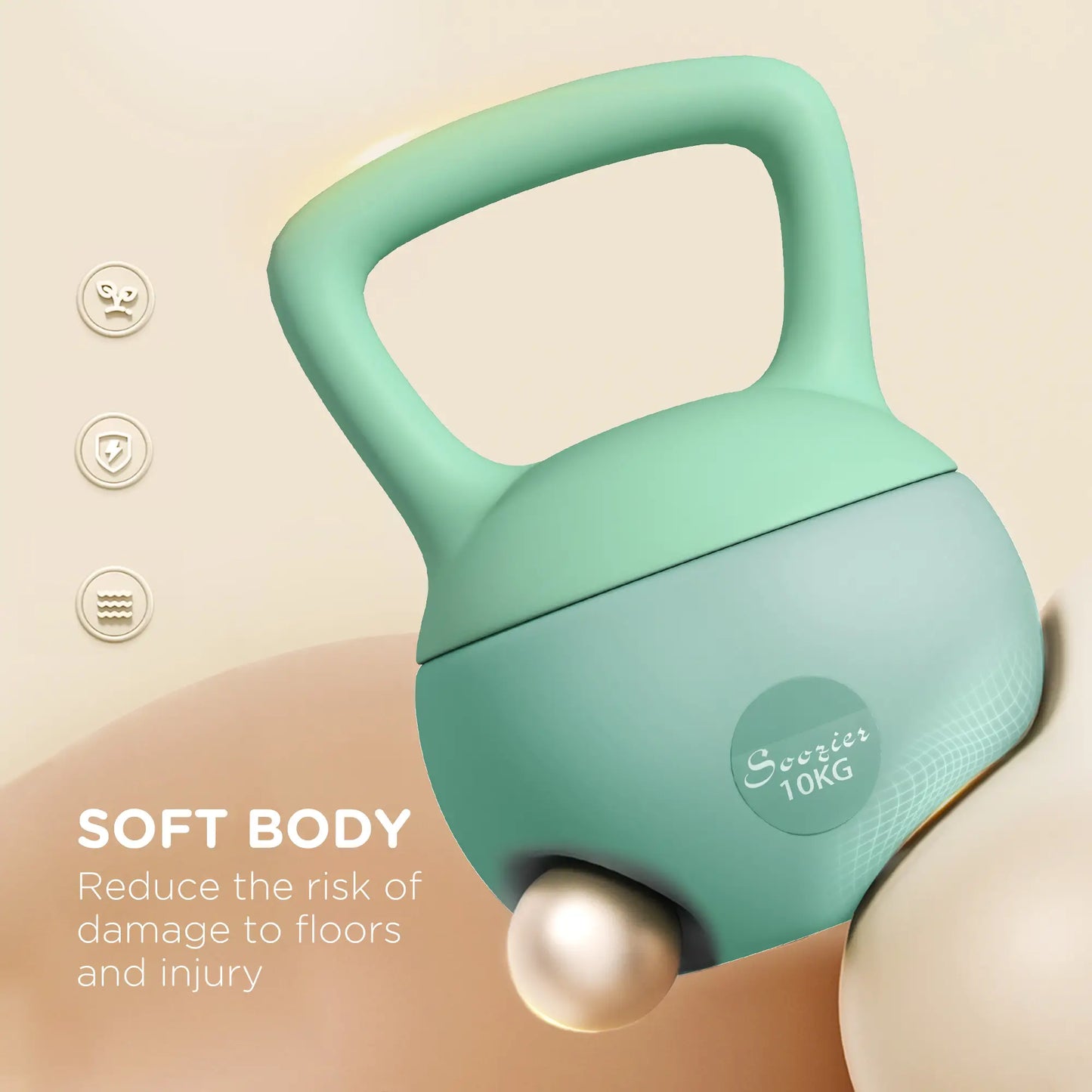 22 lb Soft Kettlebell, Sand Filled Weight with Grip Handle Strength Training Equipment at Gallery Canada