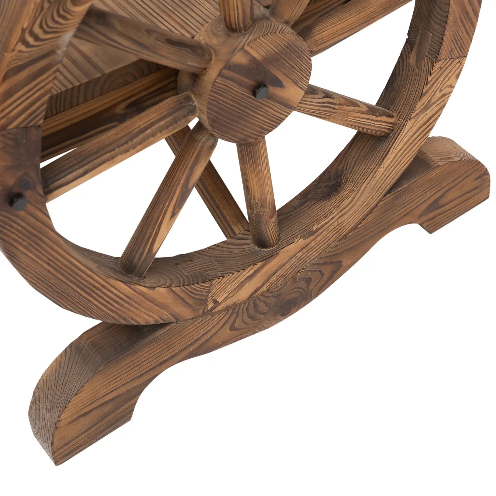 Wooden Wagon Wheel Bench, Rustic 2 Seater, Garden Outdoor Chair Outdoor Benches at Gallery Canada