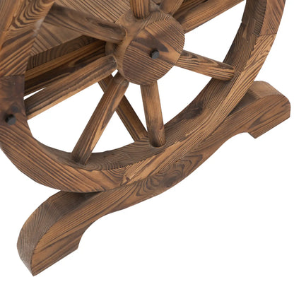 Wooden Wagon Wheel Bench, Rustic 2 Seater, Garden Outdoor Chair Outdoor Benches at Gallery Canada
