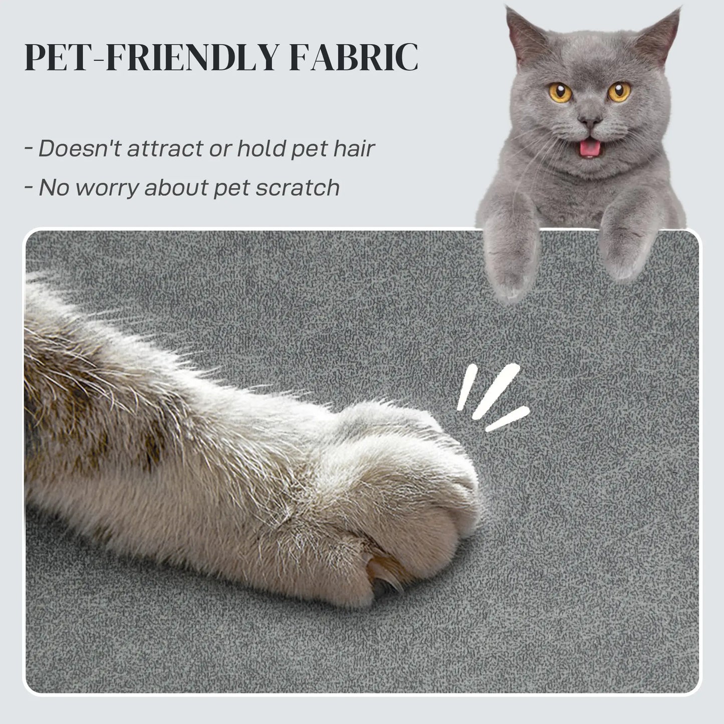 Massage Recliner Chair, Quiet Brushless Motor, Pet-Friendly Fabric, 2 Memory Positions, Grey Single Sofas at Gallery Canada