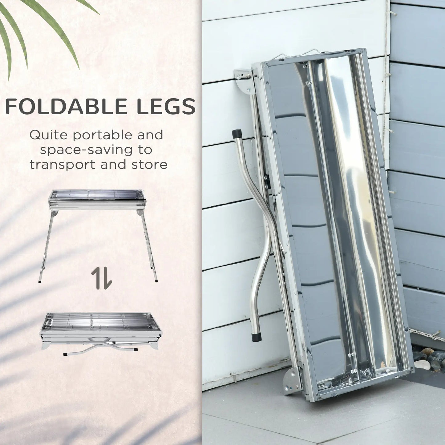 Stainless Steel Charcoal BBQ Grill, Portable With Handles Charcoal BBQ Grils at Gallery Canada