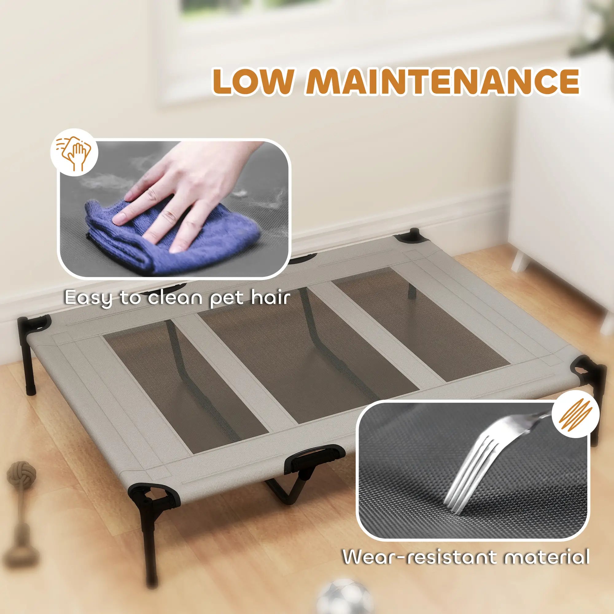 Elevated Dog Bed, XL Dog Cot, 48