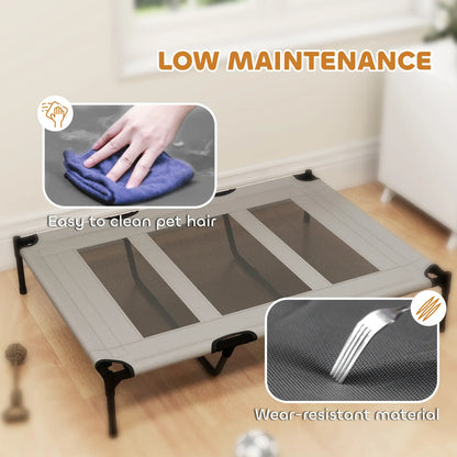 Elevated Dog Bed, XL Dog Cot, 48" x 36" x 9", Light Grey Elevated Dog Beds at Gallery Canada