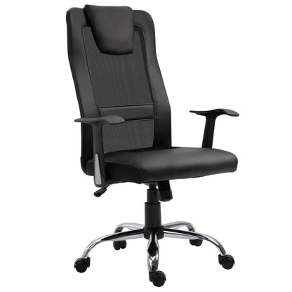 Ergonomic Office Chair, Thick Padded Headrest, Mesh Desk Chair, Tilt Function, Armrest, Black Task Chairs at Gallery Canada