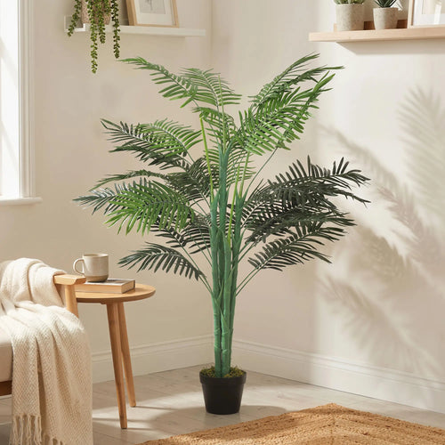 5FT Artificial Palm Tree, Lifelike Faux Plant, Indoor Decoration, Green