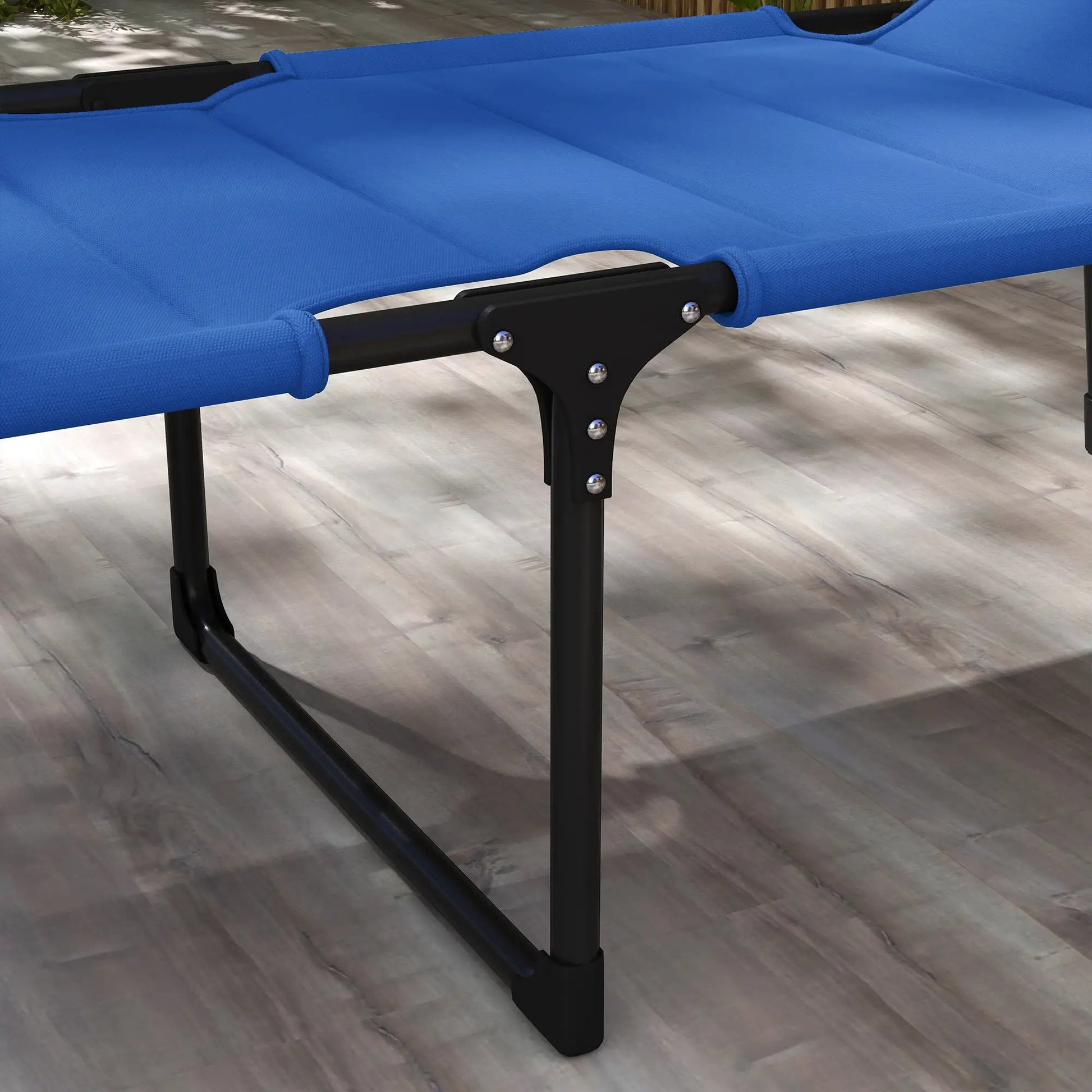 Folding Chaise Lounge, Adjustable Sunroof, Quick Dry Padded, Outdoor, Blue Lounger Chairs at Gallery Canada