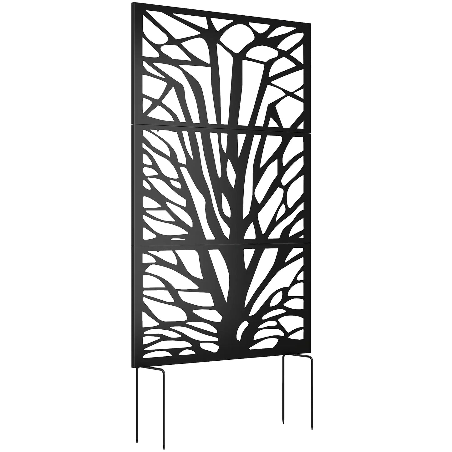 Metal Outdoor Privacy Screen, 72"x38", Black Side Awnings at Gallery Canada