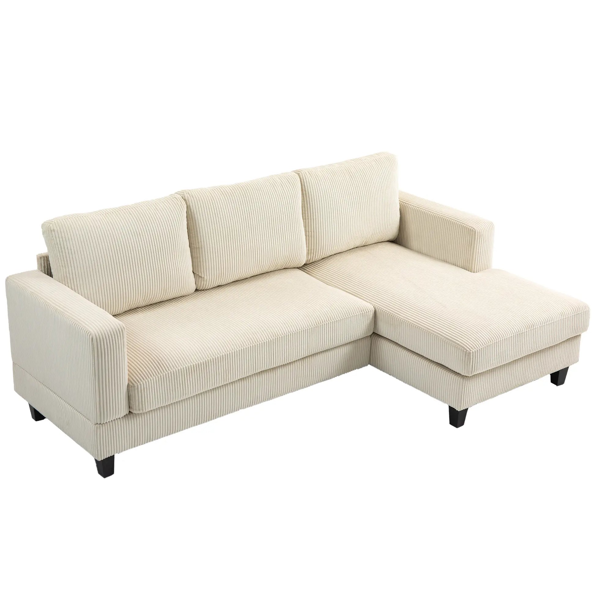 L Shaped Sofa with Chaise Lounge, Spring Cushion, Beige Sofas & Reclining Chairs at Gallery Canada