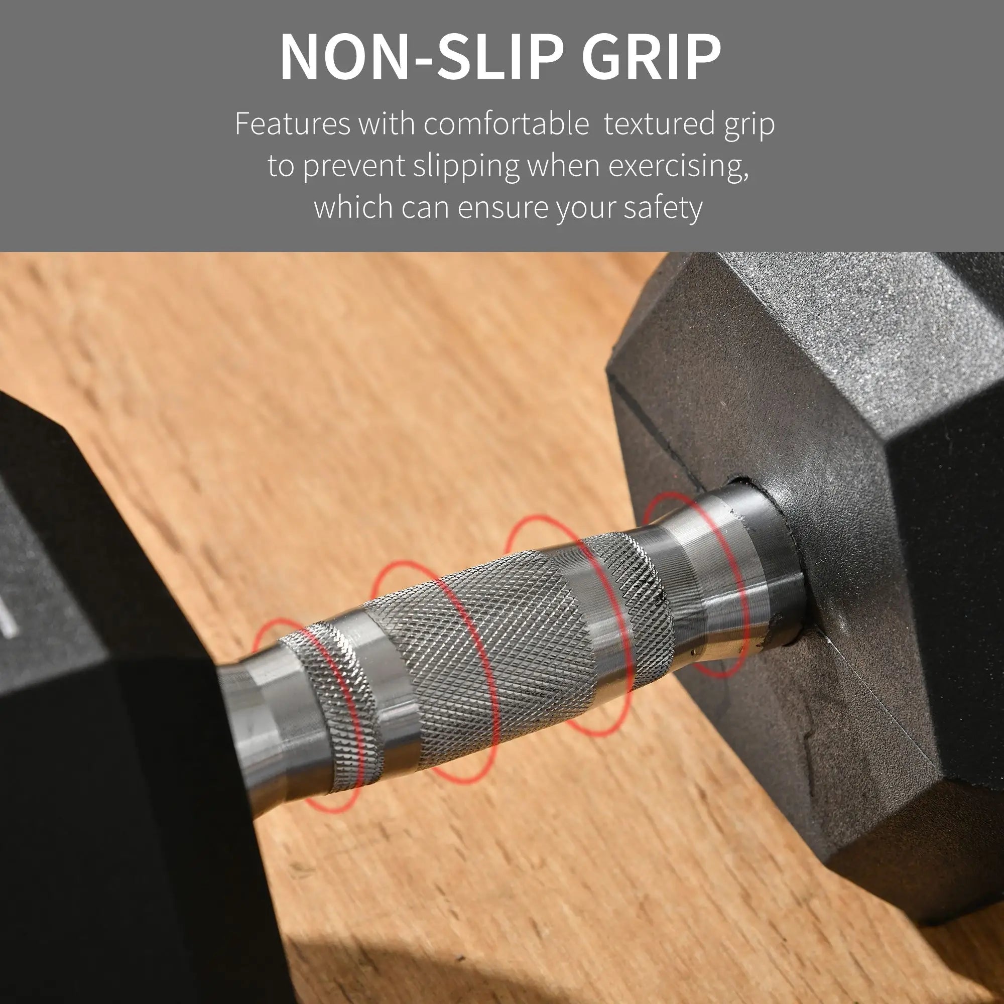 50lbs Rubber Hex Dumbbells, Hand Weight, Home Gym, Black Dumbbells & Barbells at Gallery Canada