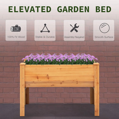 Wooden Raised Garden Stand, 48" x 24" x 32", Nature Wood Elevated Garden Beds at Gallery Canada