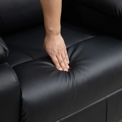 PU Leather Electric Recliner Chair, Remote, Side Pockets, Black Sofas & Reclining Chairs at Gallery Canada