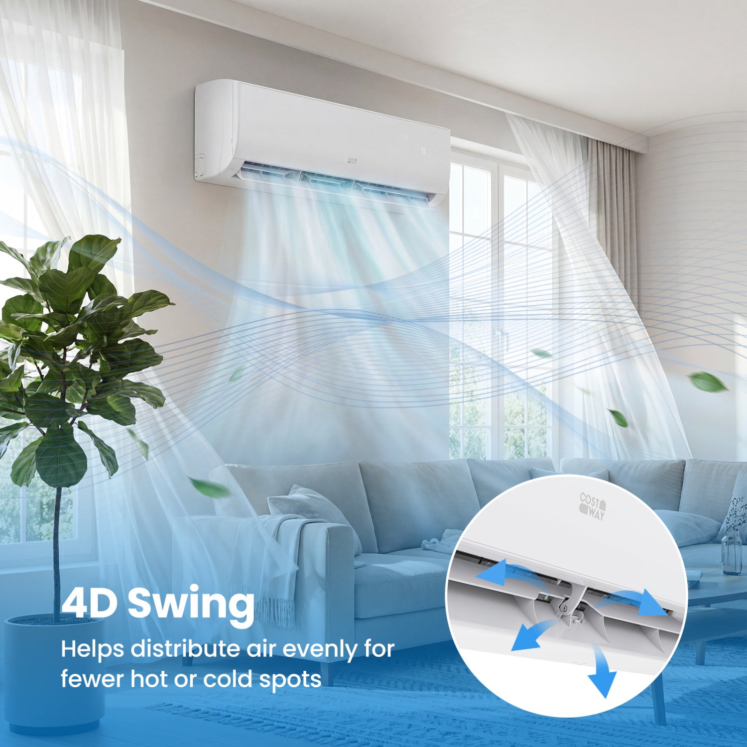9000 BTU 19 SEER2 Mini Split Air Conditioner And Heater, White Mini Split Air Conditioners at Gallery Canada