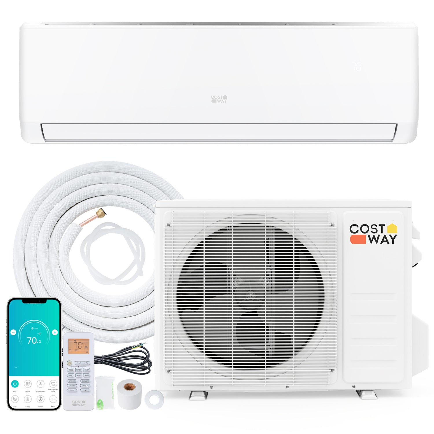 9000 BTU 20 SEER2 208-230V Mini Split AC Heater, White Mini Split Air Conditioners at Gallery Canada